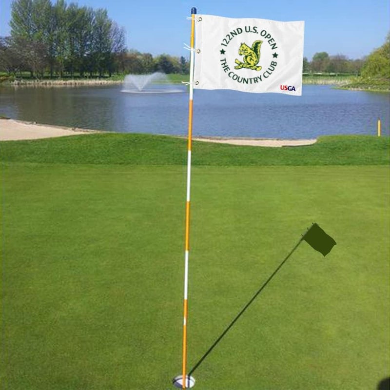 2BUT Standard Golf Flag USGA Golf Pin Flag Practic Putting Green Golf Flag For Backyard Garden Double-Sewn 600D Nylon Miniature Pin Flag with Grommets 20" L x 13" H white - Image 4